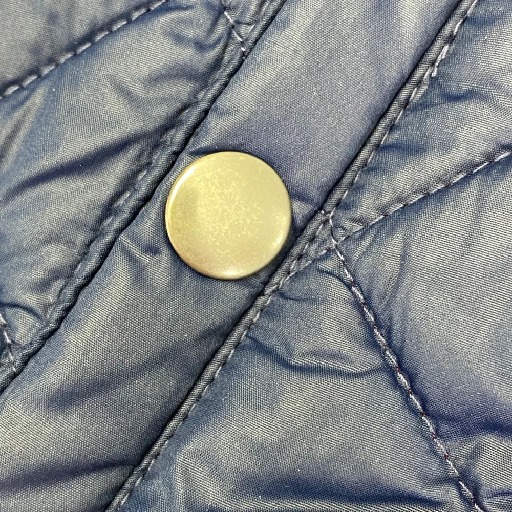 Ralph Lauren Quilted Bomber Jacket Baby Boy 3M Navy Blue Red Pony Zip Up Coat